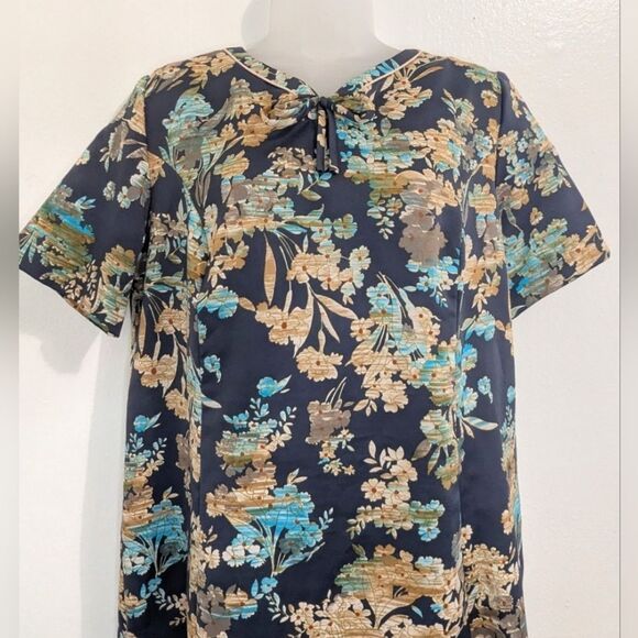 VTG A Mendel 60s 70s Floral Nap Maximalist 80s Fairy Whimsical Garden Dress O/S - Picture 3 of 7